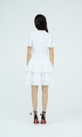 G-White Mini Woven Dress